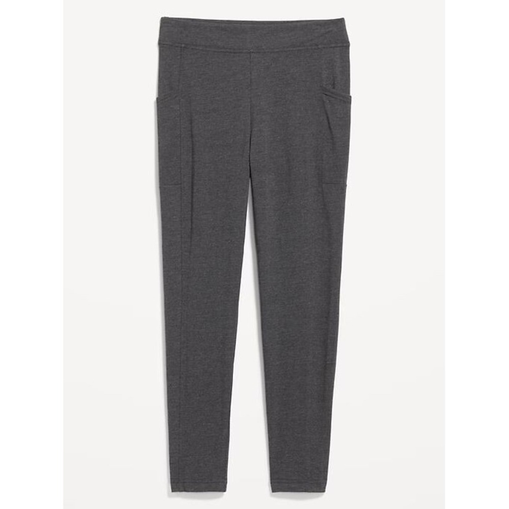 Old‎ Navy Women's High Waisted Side Pocket 7/8 Leggings - Heather Gray - Medium